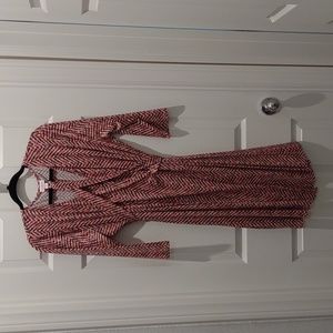 Lularoe Michelle Wrap Dress. Size XL. NWOT. Chevron pattern. Pinks & Black. NWOT